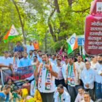 central government has increased petrol and diesel prices for the last three days. Also, domestic gas cylinder rates have been increased. Against this, the Nationalist Congress Party (NCP) became aggressive and staged an agitation near the statue of the Queen of Jhansi.